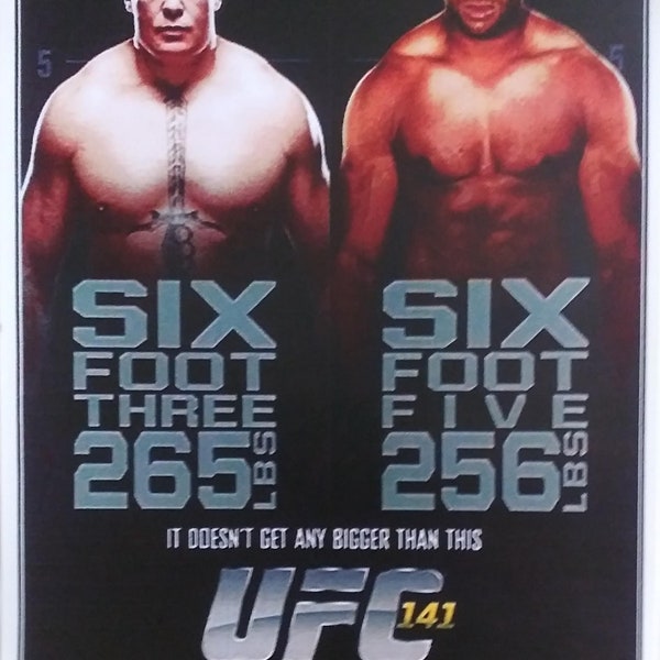 Affiche de combat LESNAR vs OVEREEM imprimée laminée