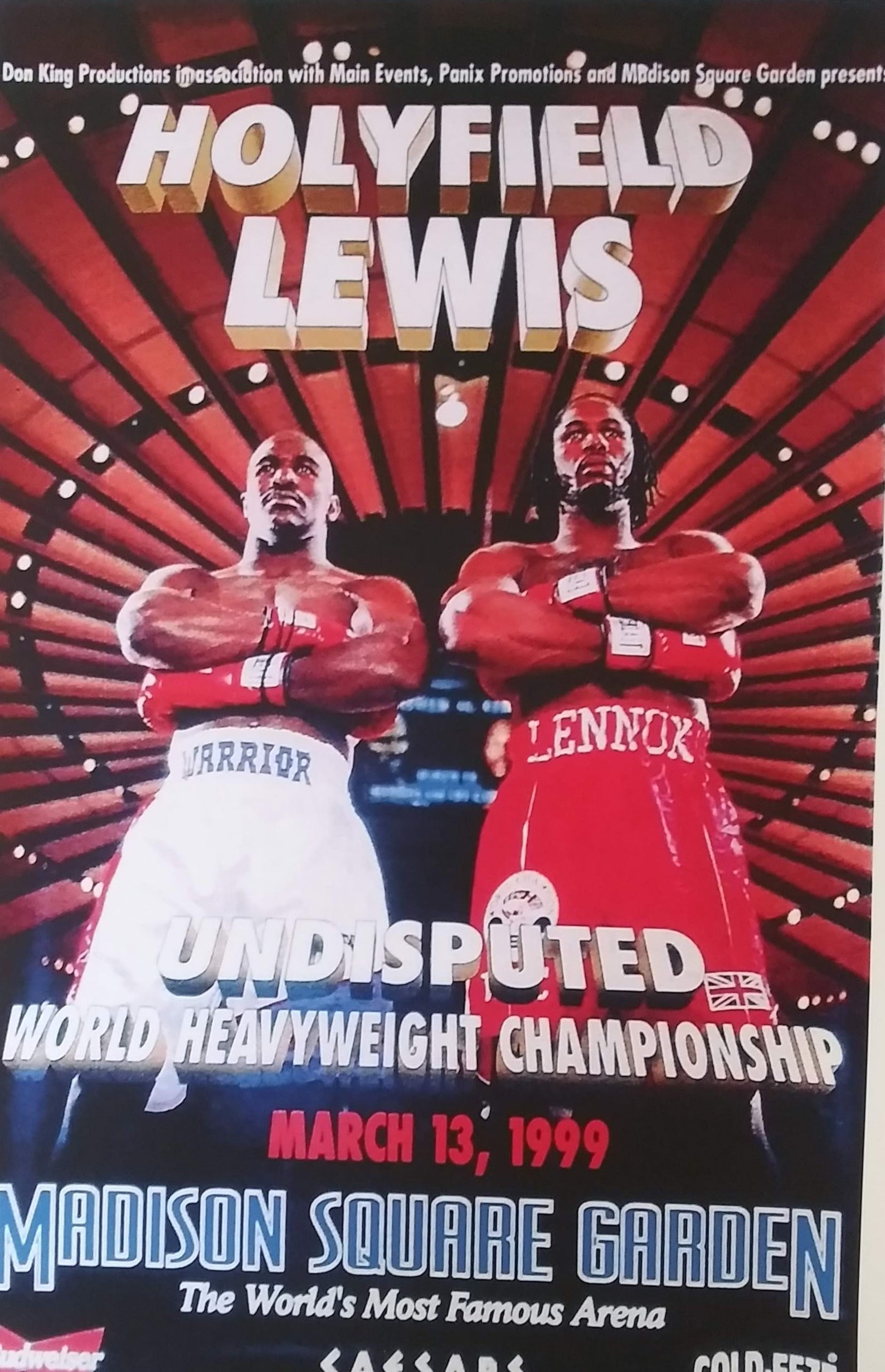 LEWIS Vs HOLYFIELD Fight Poster Etsy