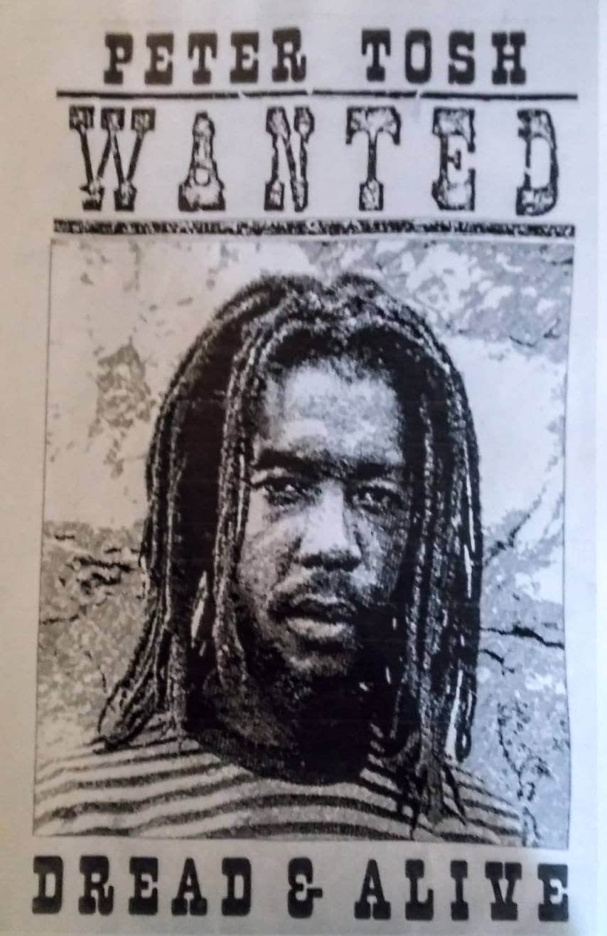 PETER TOSH Wanted Dread & Alive Laminated Print - Etsy
