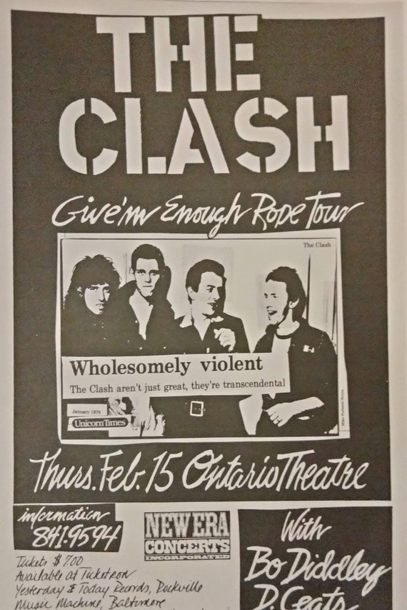 CLASH Give'em Enough Rope Tour Print - Etsy