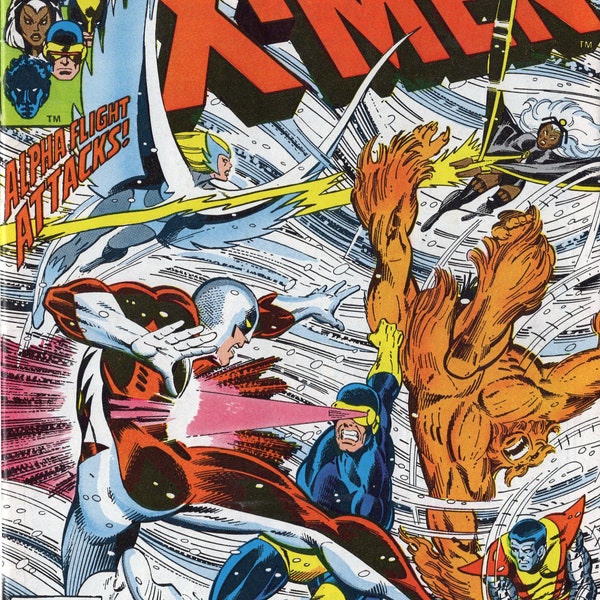 X-MEN #121 vs Alpha Flight comic cover laminated print