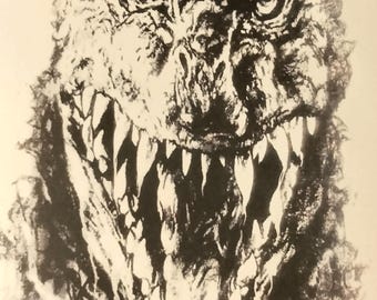 GODZILLA by Basil Gogos Sketch 11 X 17