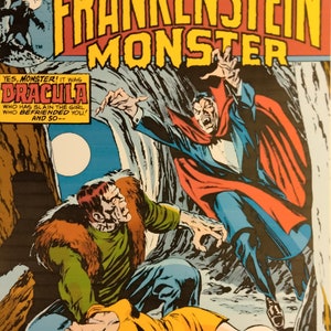 The FRANKENSTEIN MONSTER #9 comic cover laminated print