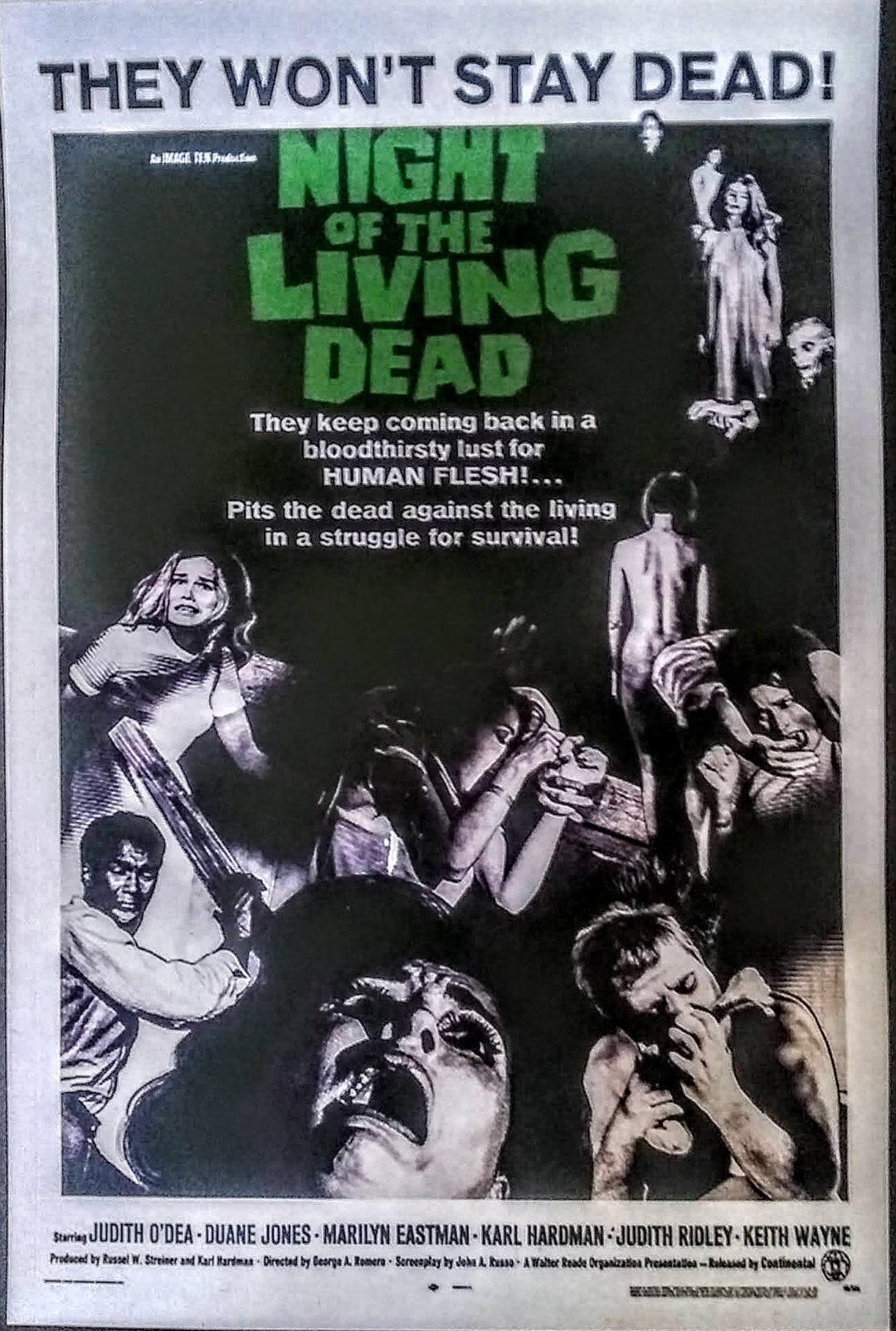 Night of the Living Dead Poster Laminated Print - Etsy