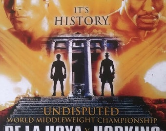 De La HOYA vs Bernard HOPKINS fight poster laminated print