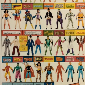 MEGO SUPERHERO action figure AD laminated print