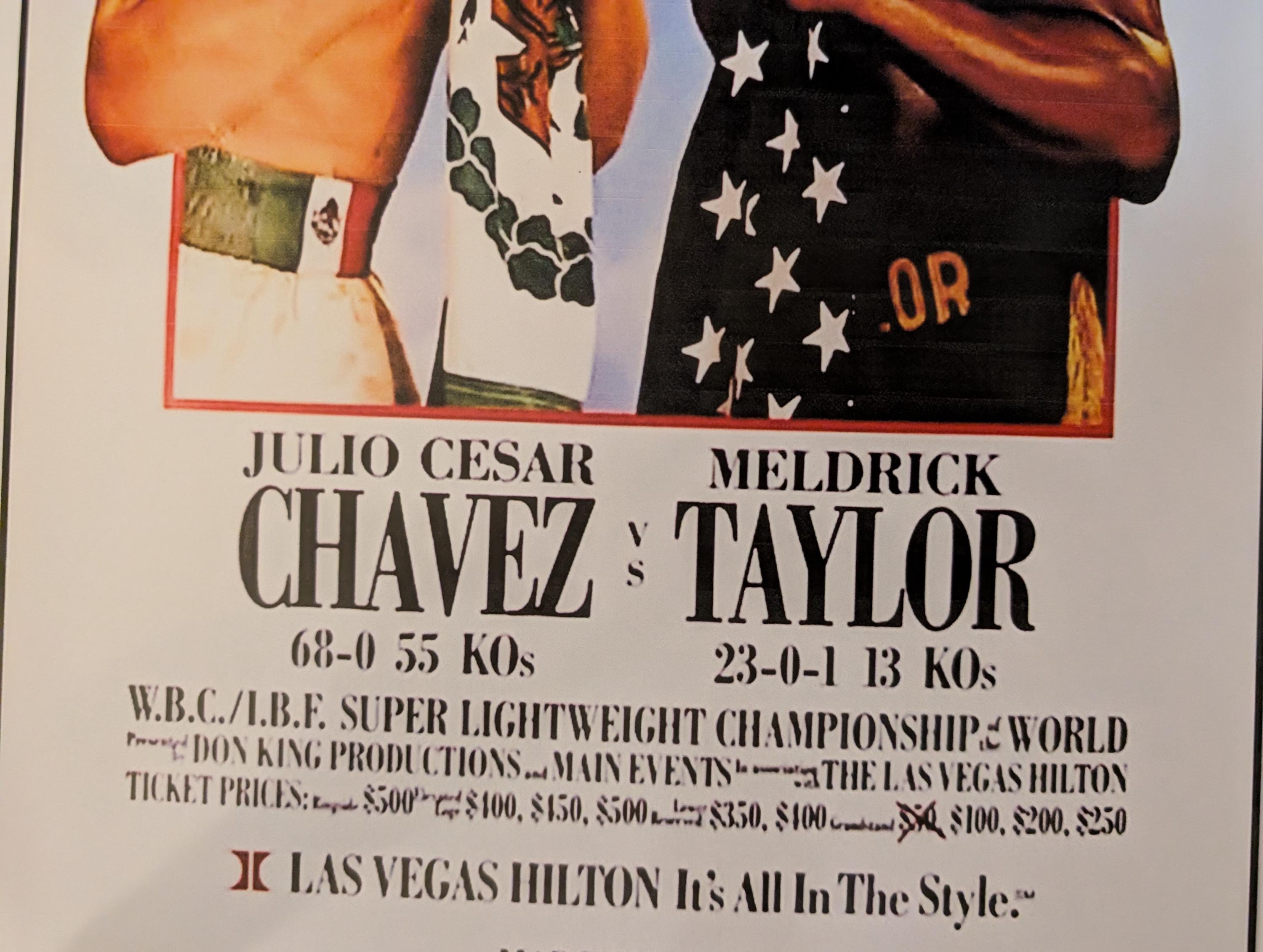CHAVEZ Vs M. TAYLOR Fight Poster Laminated Print - Etsy
