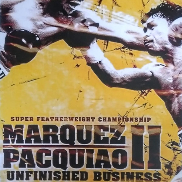 MARQUEZ vs PACQUIAO 2 fight poster laminated print