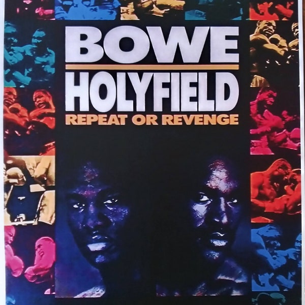 BOWE vs HOLYFIELD 2 fight poster laminated print