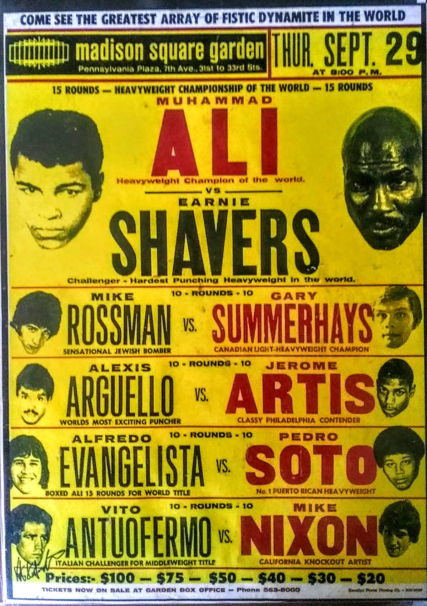 ALI Vs SHAVERS Fight Poster Laminated Print Etsy