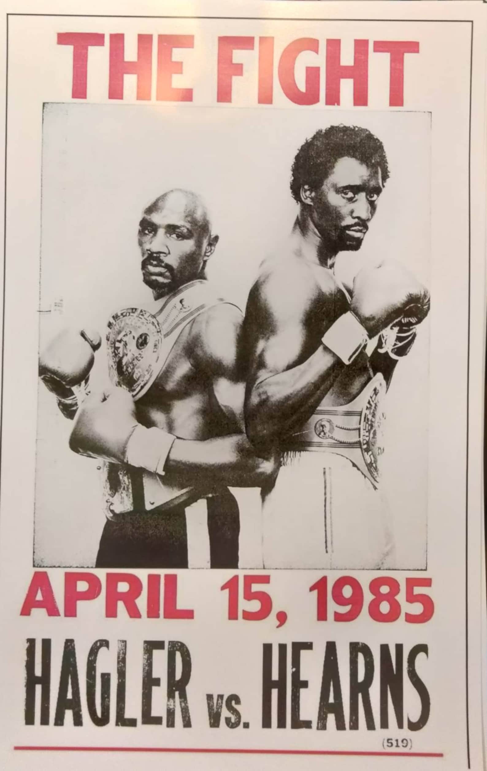SANYUEQI Marvin Hagler Vs Thomas Hearns Poster vintage de