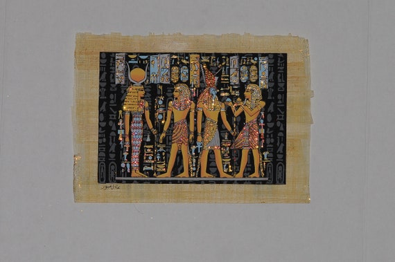 Agyptische Malerei Auf Papyrus Stock Abbildung Illustration Von