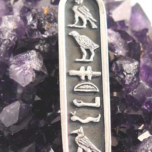 925 Sterling Silver Custom Cartouche - Available in Hieroglyphic, Arabic or English (9 letters max) handmade in our old Workshop.