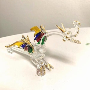 Legendary Dragon, Egyptian handmade Blown Glass Ornament. Unique art for you to decorate your areas