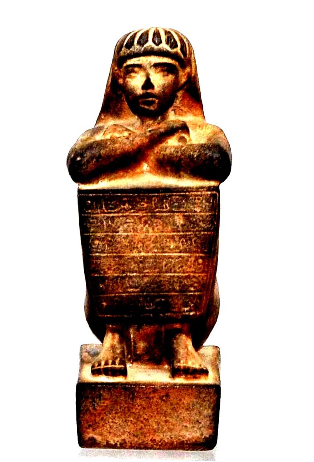 エジプトのアンティークハンドメイドブロック像、ファラオの象形文字