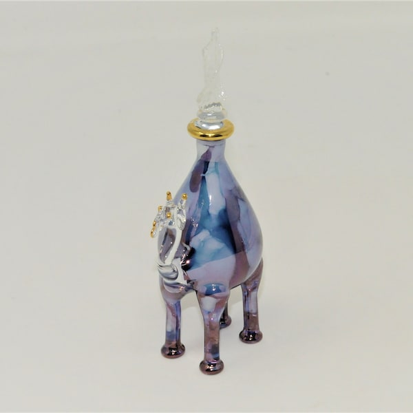 Amazing Egyptian Blown Glass –Camels perfume bottle with 4 colors