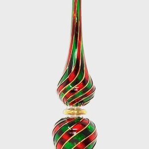 Egyptian Blown Glass Topper red and multi colors. Created by craftsmen to make a nice mood around you every where .