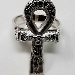 Akhenaten Ankh (Key of Life) ring- 925 Sterling Silver or gold plated, From Egypt with love by great details &Quality available in 2 sizes