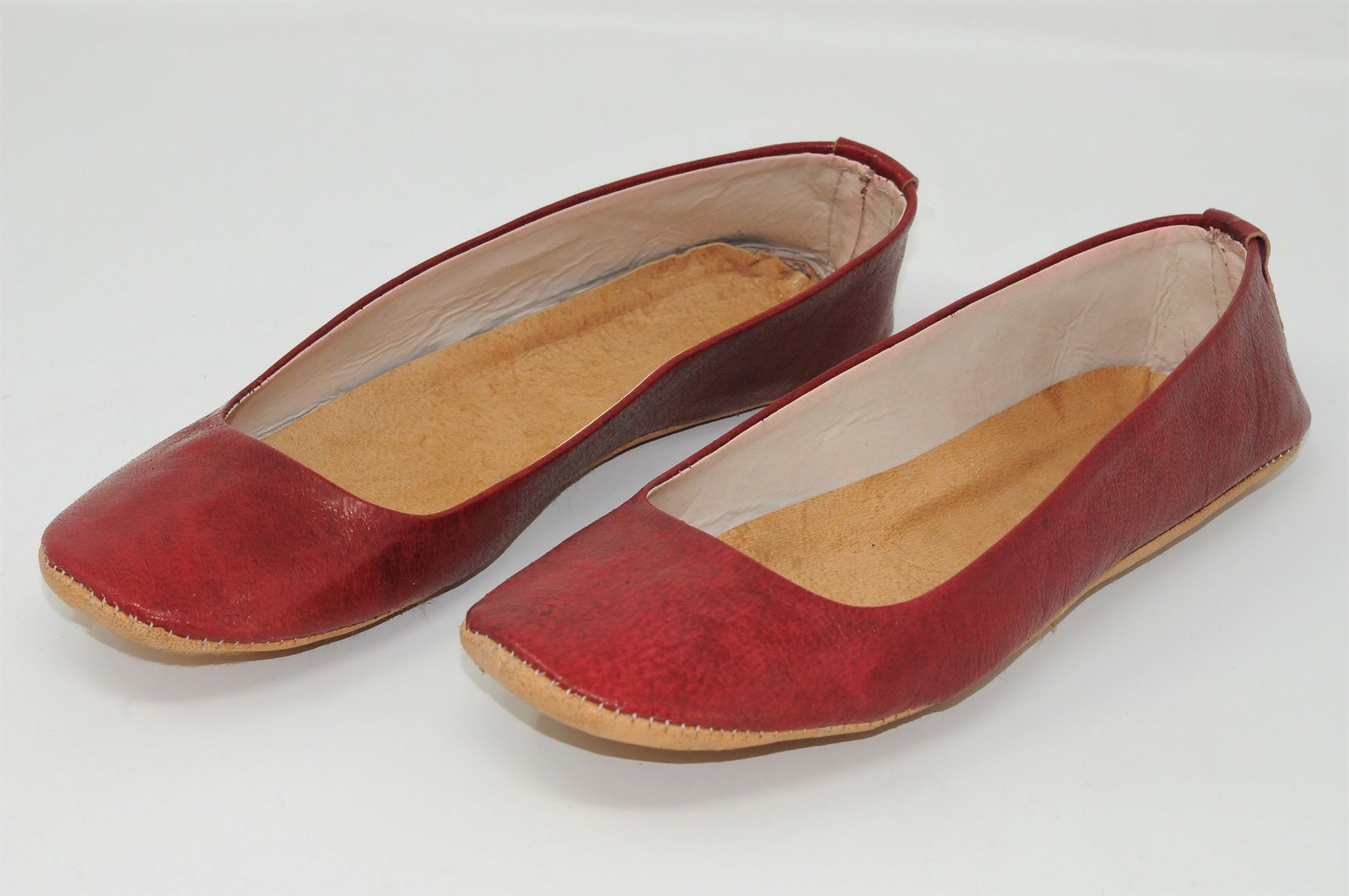 camel color flat shoes