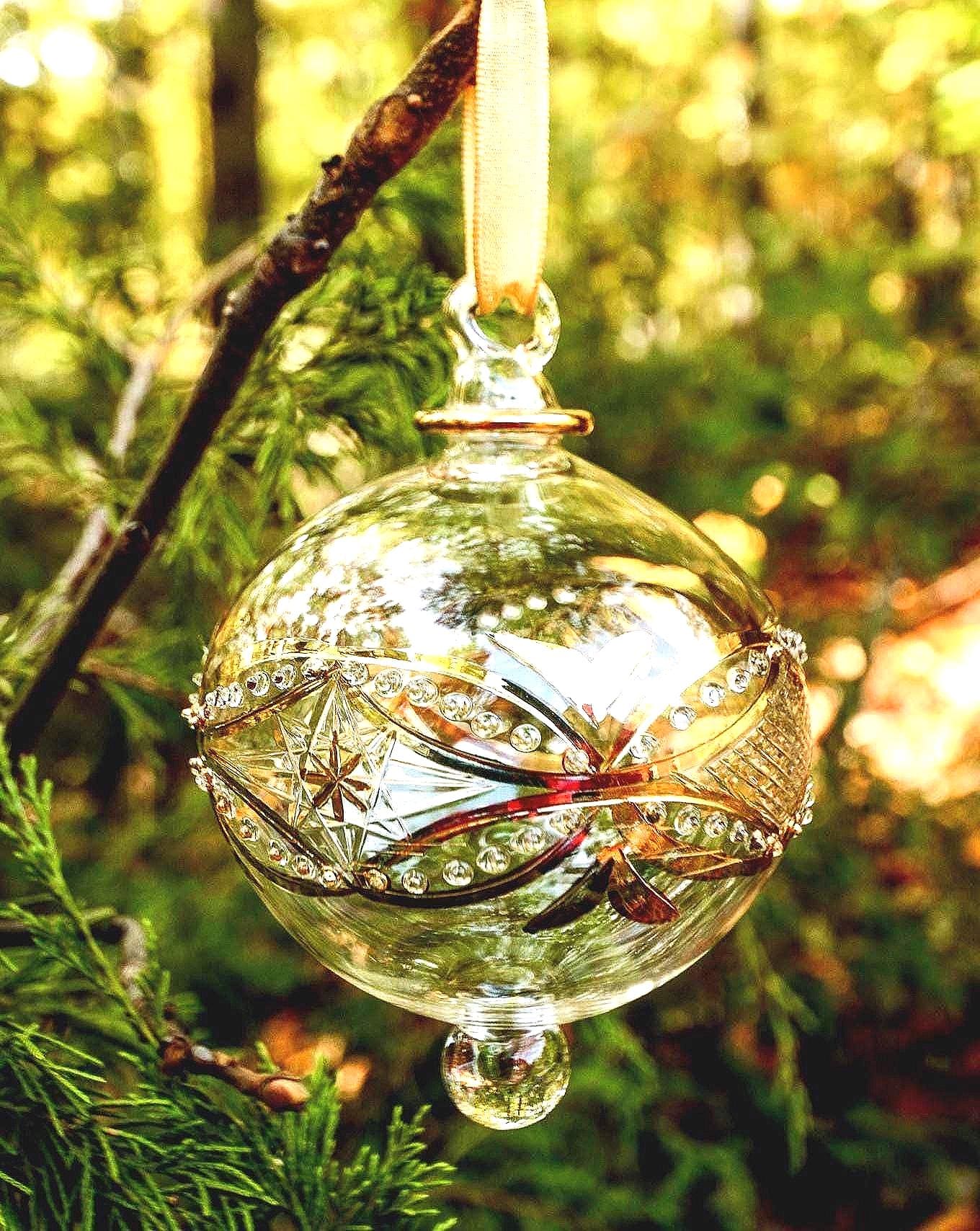 Silver and blue glass ornaments - Etsy 日本