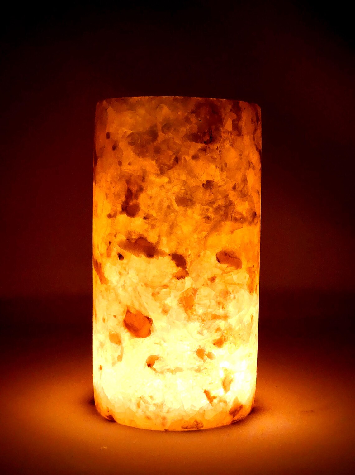 Egyptian Alabaster Candle Holder Cylinder Shape - 100 % Handmade ...
