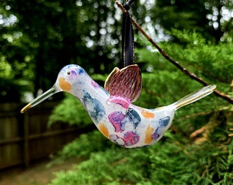 Egyptian Blown Glass – hummingbird Handmade by craftsmen to decorate your areas &make a nice mood around you.