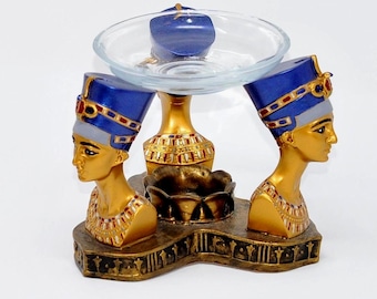Ancient Egyptians figures - (Horus /Bastet /Nefertiti) oil perfume burning - 3 style brought to you From Egypt with love