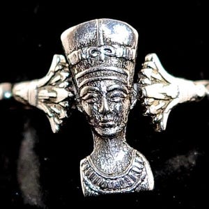 925 Sterling Silver Ring - Nefertiti & Lotus Flower handmade in our old workshop old Cairo. piece for you from Egypt with love