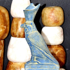 God HORUS The Falcon-Headed wearing double Crown of Egypt - Replica Handmade made in Egypt by professional craftsmen.