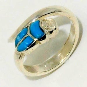 925 Sterling Silver Queen Nefertiti Ring: Handmade Egyptian Jewelry Scarab Ring made in From Egypt with love  workshop Khan El Khalili Cairo