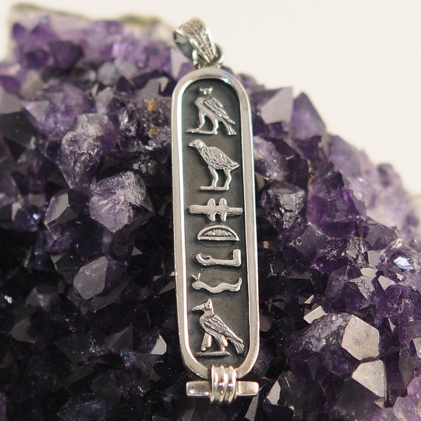 925 Sterling Silver Cartouche - Available in Hieroglyphic, Arabic or English Letters (9 letters max)