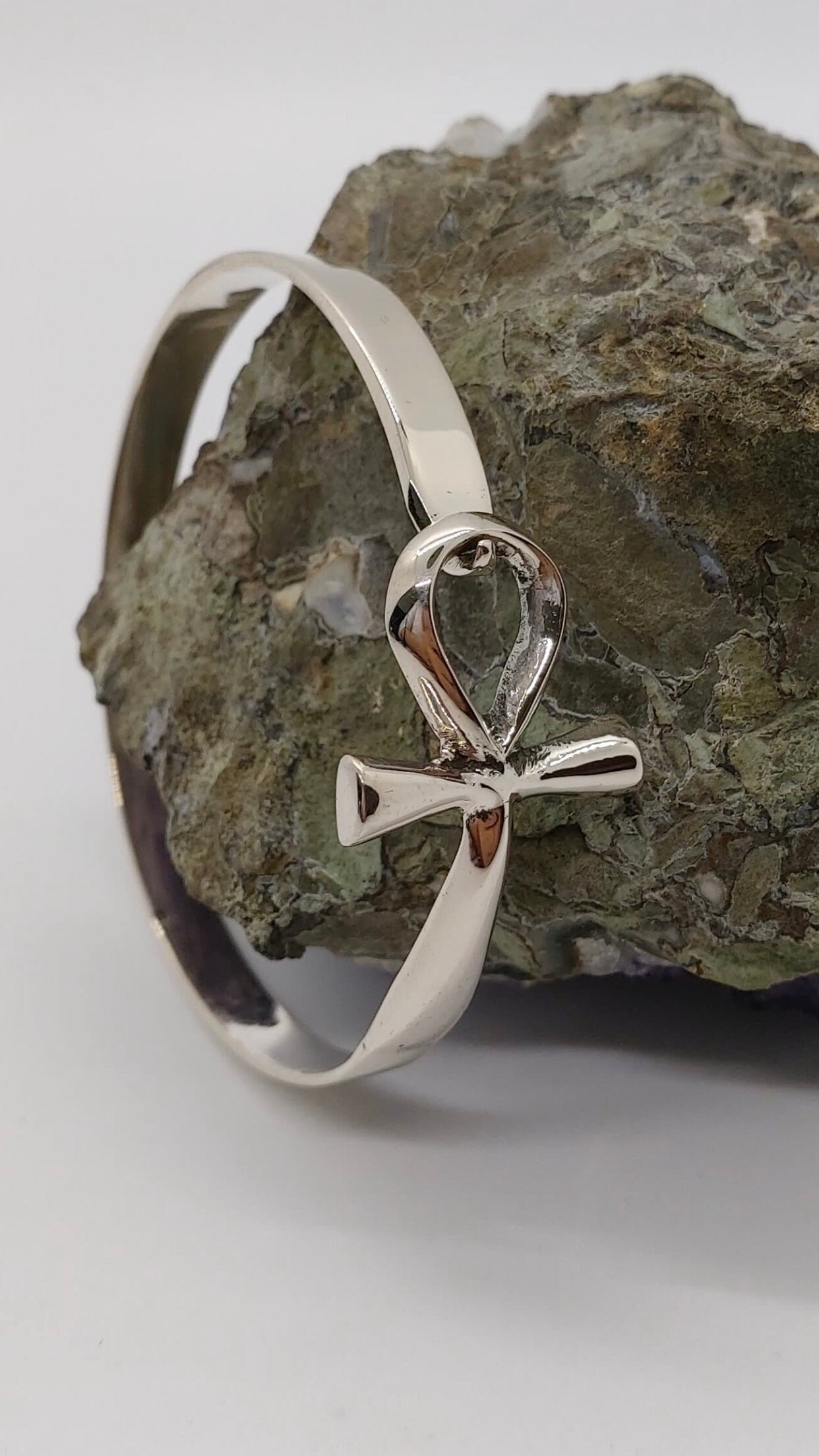 Silver ankh hotsell bracelet