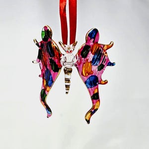 Amazing Egyptian Blown Glass Ornament- fantastic colored butterfly handmade by skilled men to makes a nice touch around you everywhere .