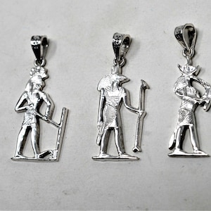 925 sterling silver, Amazing Ancient Egyptians Gods, Queens and kings. Anubis / Ramses & Cleopatra Handmade from our old workshop in Egypt.