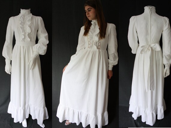 Laura Ashley Wedding Dress Victorian Style Vintage Wedding Etsy