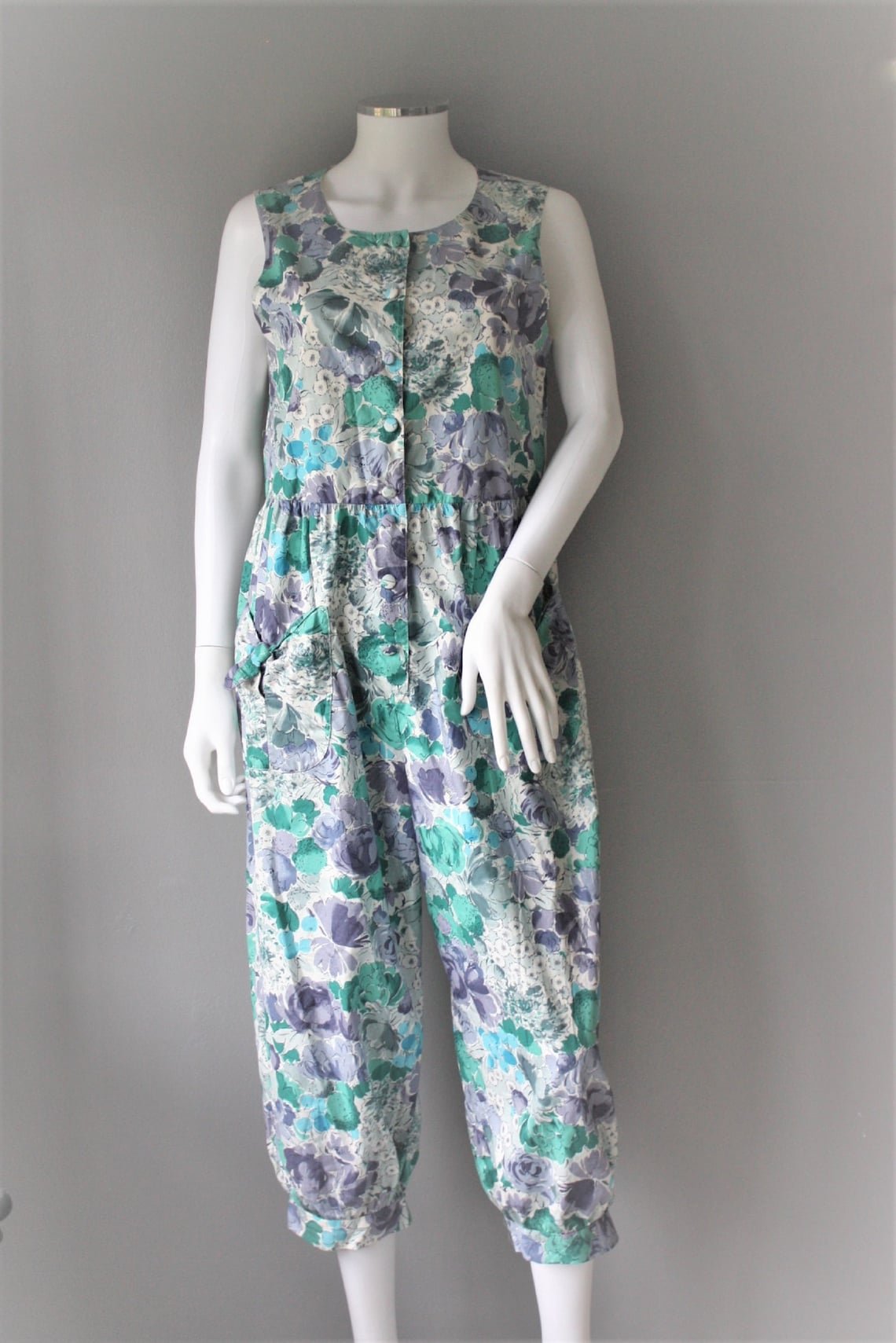 LAURA ASHLEY Jumpsuit Floral PLAYSUIT Cotton Romper Suit - Etsy