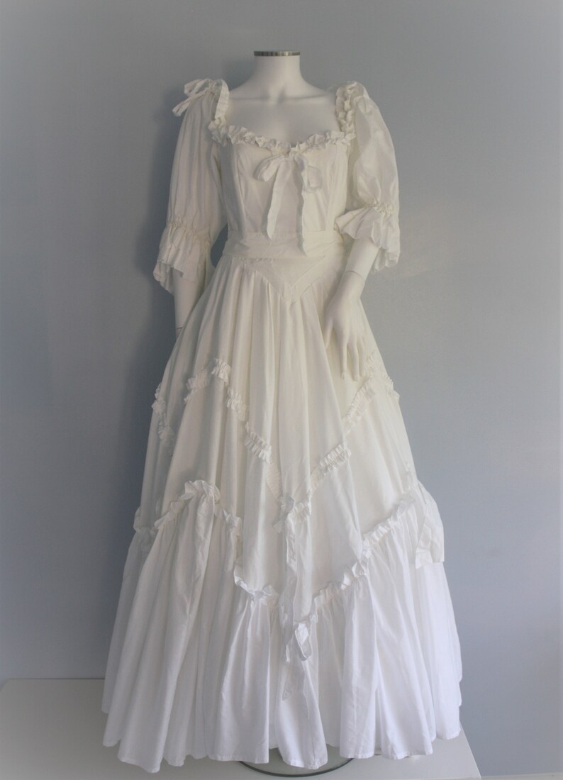 Vintage Laura Ashley wedding dress
