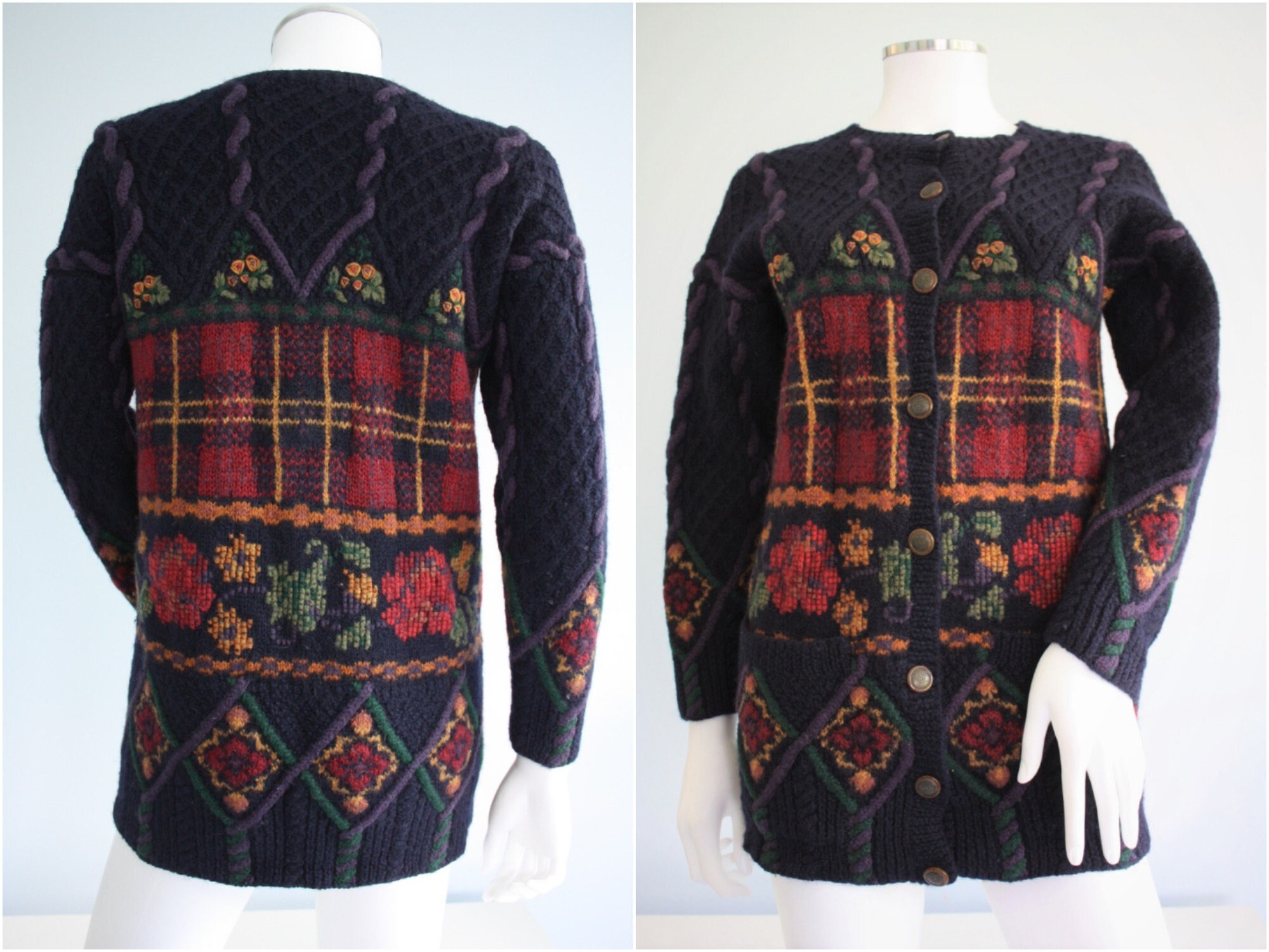 90s スコットランド製Laura Ashley 花柄ウールニット 90s スコットランド製Laura Ashley 花柄ウールニット｜Yahoo!フリマ
