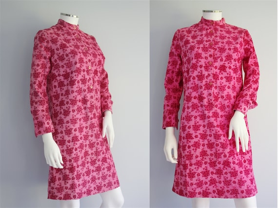 LAURA ASHLEY 60s RARE go go mini dress, mandarin c