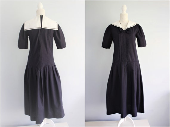 laura ashley navy dress
