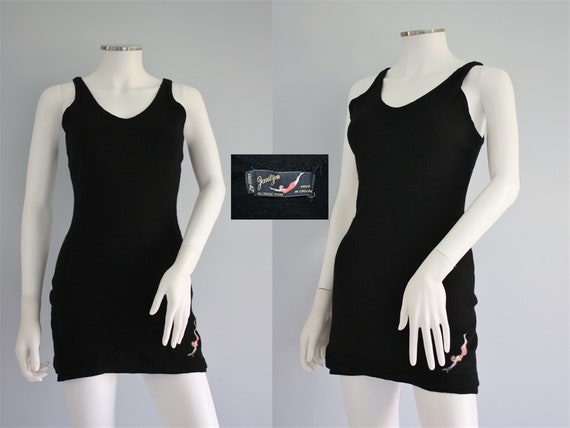 1930s woolen JANTZEN swimsuit, vintage wool swimmi