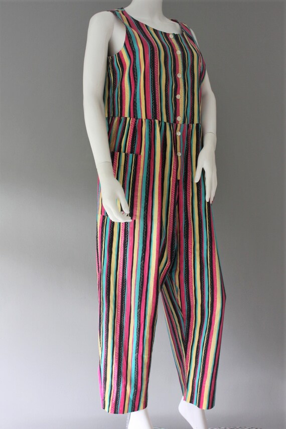 LAURA ASHLEY jumpsuit, abstract striped PLAYSUIT,… - image 4