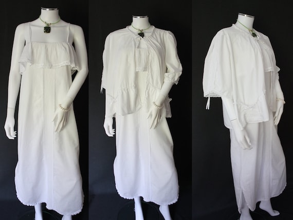 victorian style white cotton nightdresses