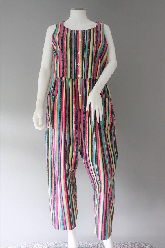 LAURA ASHLEY jumpsuit, abstract striped PLAYSUIT,… - image 6