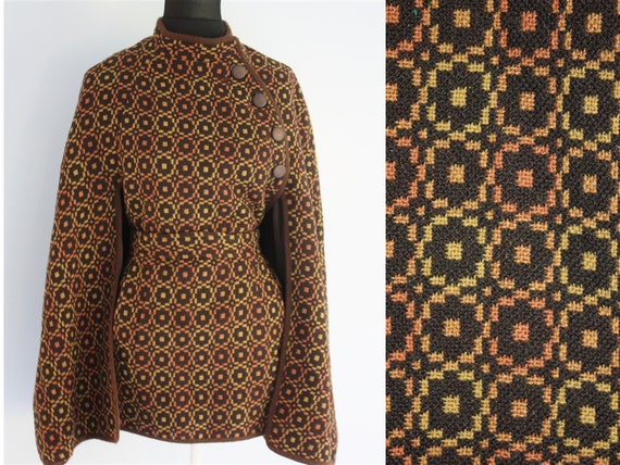 WELSH TAPESTRY cape brown with autumnal tones of y