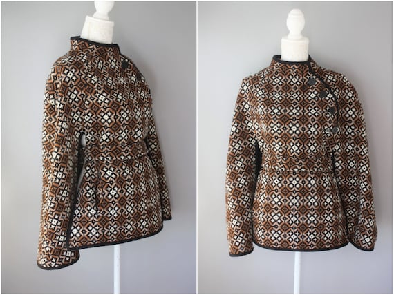 WELSH TAPESTRY cape in shades of brown, ECLIPSE C