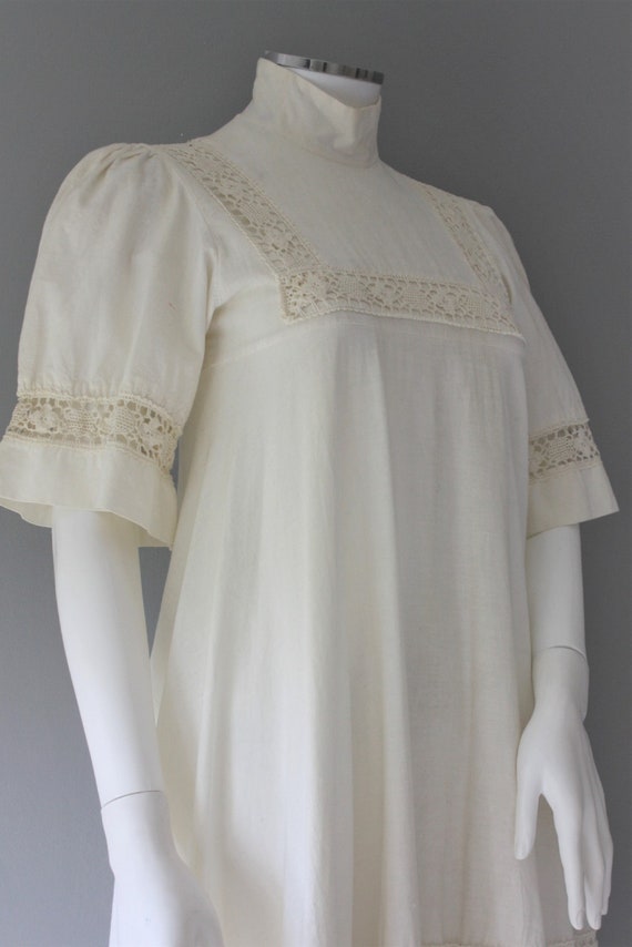 LAURA ASHLEY dress, 1960's cream cotton MAXI dres… - image 4