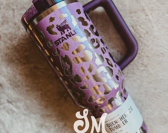Leopard Print Engraved Tumbler | Animal | Custom | Stanley | Cheetah | Gifts |