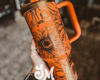 Sunflower Custom Engraved Stanley | Gifts for her | Flowers | Stanley | Custom Tumbler | Engraved | Western | Mom | Sunflower | Boho |