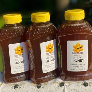 100% Pure Local Raw Honey— Unfiltered Natural Honey from Small Batch Beekeeper. Perfect Gift or Pantry Staple